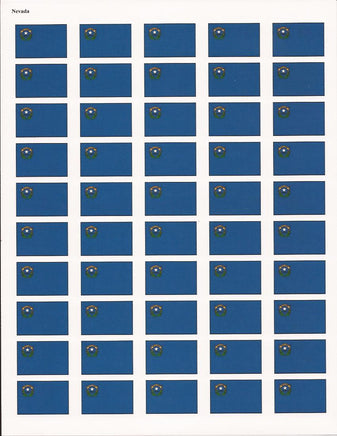 Nevada State Flag Stickers - 50 per sheet