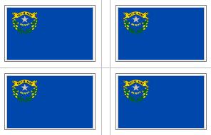 Nevada State Flag Stickers - 50 per sheet