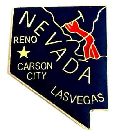 Nevada State Lapel Pin - Map Shape
