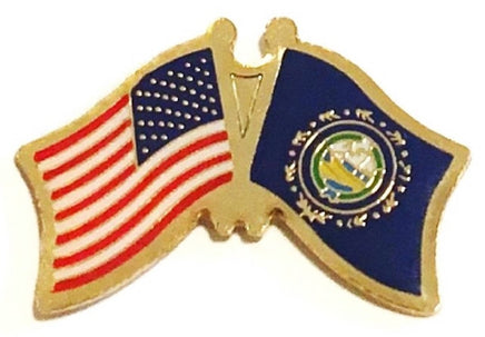 New Hampshire State Flag Lapel Pin - Double