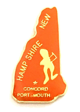 New Hampshire State Lapel Pin - Map Shape