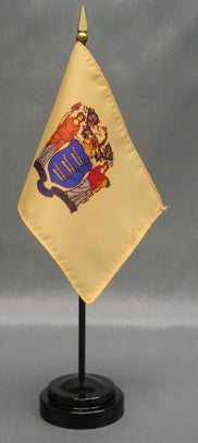 New Jersey Miniature Table Flag - Deluxe