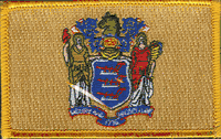 New Jersey State Flag Patch Rectangle