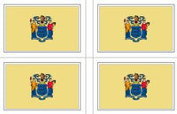 New Jersey State Flag Stickers - 50 per sheet