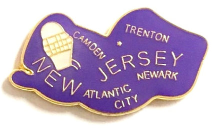 New Jersey State Lapel Pin - Map Shape
