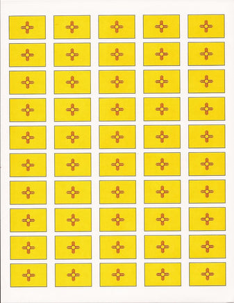 New Mexico State Flag Stickers - 50 per sheet