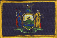 New York State Flag Patch - Rectangle