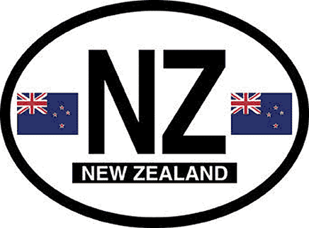 New Zealand Reflective Oval Decal