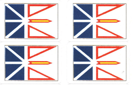 Newfoundland Flag Stickers - 50 per Sheet