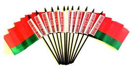 Belarus Polyester Miniature Flags - 12 Pack
