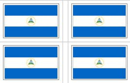 Nicaragua Flag Stickers - 50 per sheet