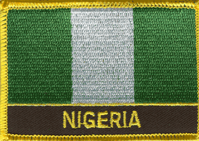 Nigeria Flag Patch - With Name
