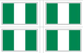 Nigeria Flag Stickers - 50 per sheet
