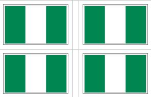 Nigeria Flag Stickers - 50 per sheet