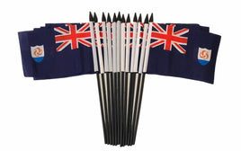Anguilla Polyester Miniature Flags - 12 Pack
