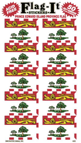 Prince Edward Island Flag Stickers - 50 per pack
