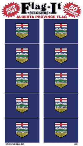 Alberta Flag Stickers - 50 per pack