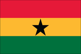Ghana 3'x5' Nylon Flag
