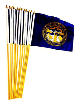 Nebraska 12"x18" Stick Flag