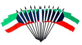 Kuwait Polyester Miniature Flags - 12 Pack