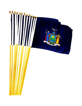 New York 12"x18" Stick Flag