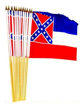 Mississippi 12"x18" Stick Flag - Old Design
