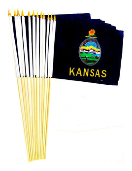 Kansas 12"x18" Stick Flag