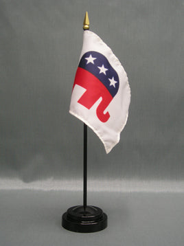 Republican Elephant Miniature Desk Flag