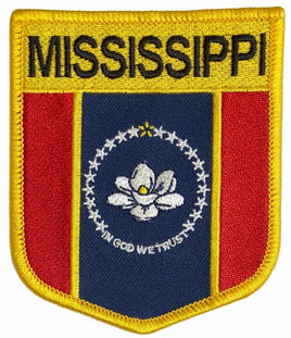 Mississippi State Flag Patch - Shield - NEW VERSION