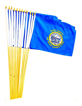South Dakota 12"x18" Stick Flag