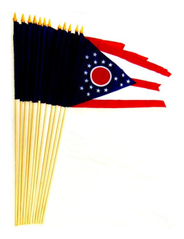 Ohio 12"x18" Stick Flag