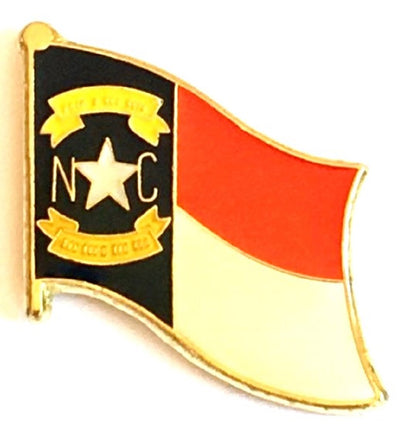 North Carolina State Flag Lapel Pin - Single