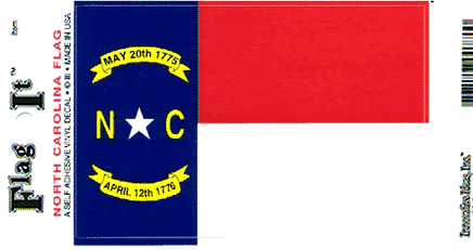 North Carolina State Vinyl Flag Decal