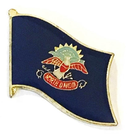North Dakota State Flag Lapel Pin Single
