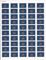 North Dakota State Flag Stickers - 50 per sheet