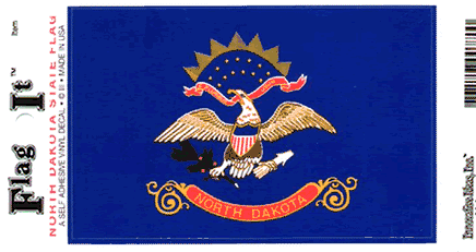 North Dakota State Vinyl Flag Decal