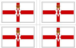 Northern Ireland Flag Stickers - 50 per sheet