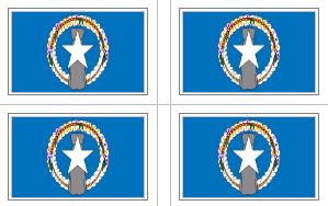 Northern Marianas Flag Stickers - 50 per sheet