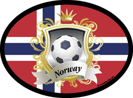 Norway Soccer Oval Decal