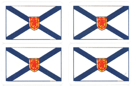 Nova Scotia Flag Stickers - 50 per Sheet