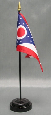 Ohio Miniature Table Flag - Deluxe