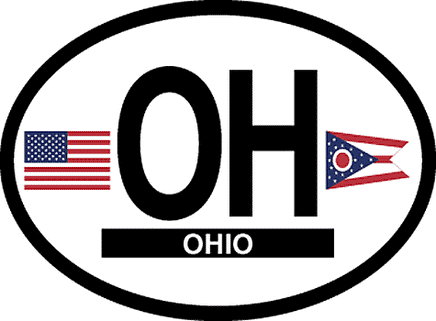 Ohio Reflective Oval Decal