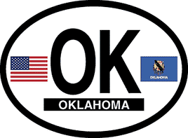 Oklahoma Reflective Oval Decal