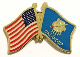 Oklahoma State Flag Lapel Pin - Double