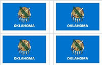 Oklahoma State Flag Stickers - 50 per sheet