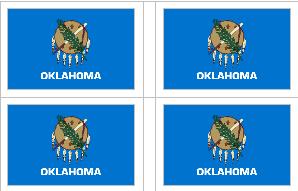 Oklahoma State Flag Stickers - 50 per sheet