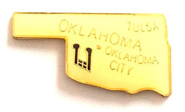Oklahoma State Lapel Pin - Map Shape