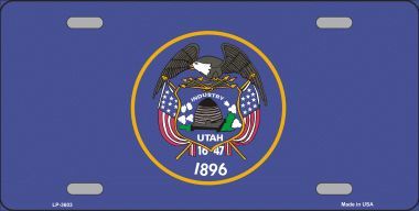 Old Utah Flag License Plate