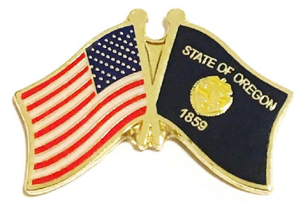 Oregon State Flag Lapel Pin - Double