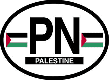 Palestine Reflective Oval Decal